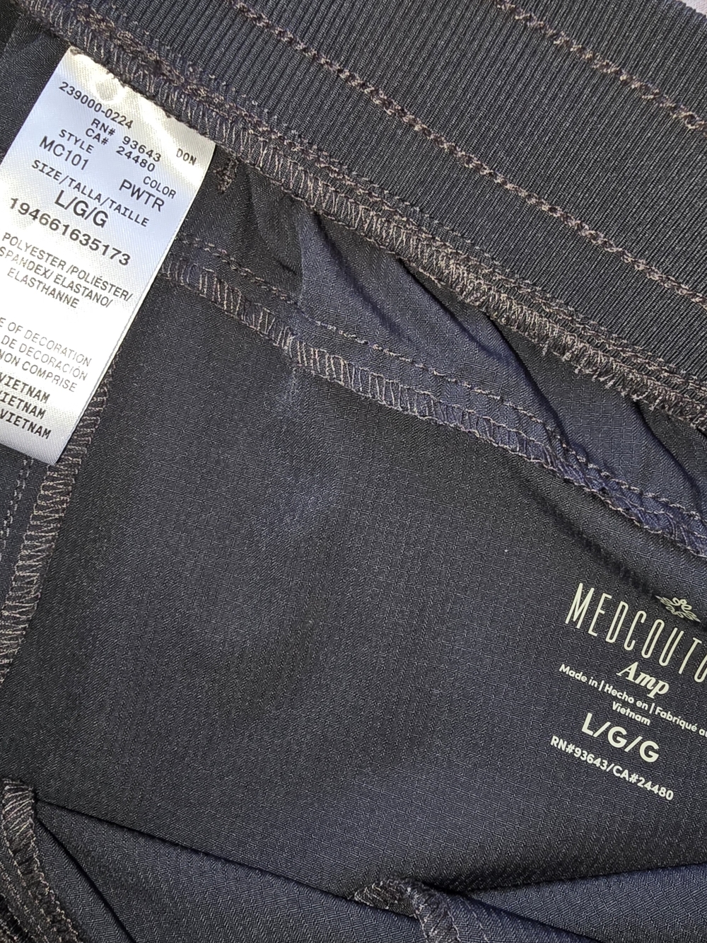 NWT Med Couture Amp mid-rise scrub pants tapered leg Pewter Large Womens - Picture 11 of 13